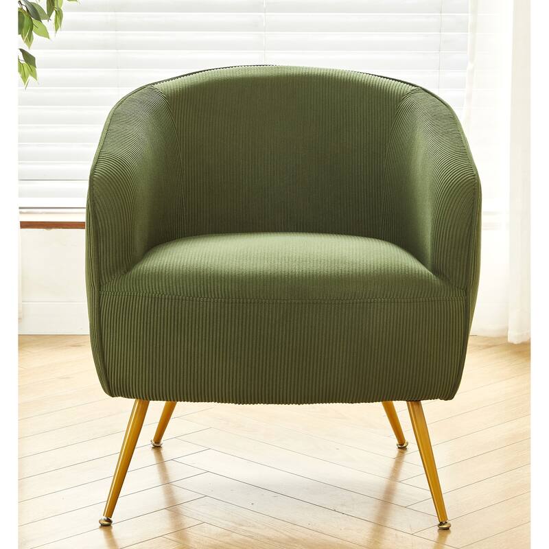 Modern Corduroy Channel Living Room Chair