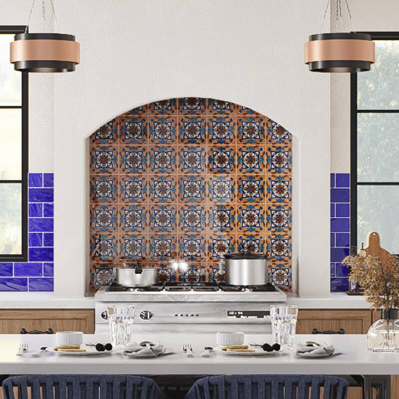 Merola Tile Provincial Deco Patais 6" x 6" Porcelain Wall Tile - (1 Tile) - (1 Tile)
