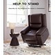 preview thumbnail 21 of 37, Leather Power Lift Recliner with Heat & Massage
