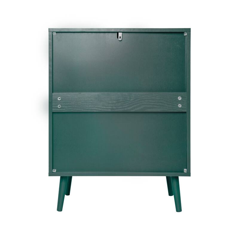 Modern Natural Rattan Shoe Rack Storage Cabinet for Entryway