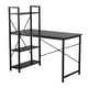 preview thumbnail 12 of 23, Utopia Alley Computer Desk with Shelves - 47-inch Black Metal Desk with 4-Tier Storage Bookshelves, Rustic Brown & Black