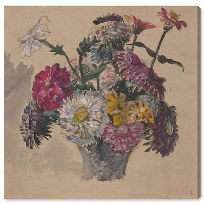 Basket of Flowers Canvas by Art Remedy, Gallery Wrapped