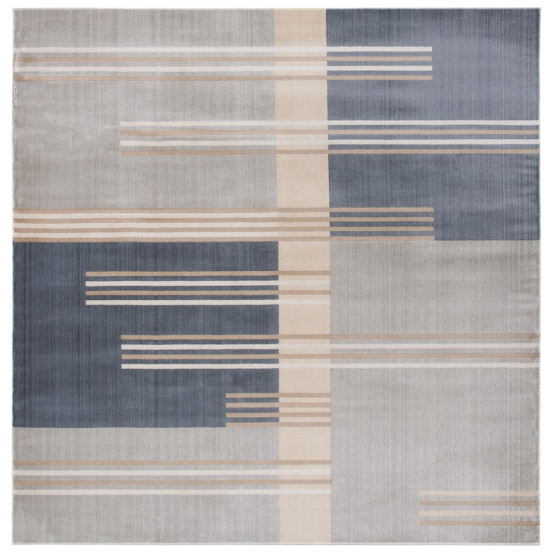 SAFAVIEH Orwell Rutha Mid-Century Modern Rug - 3' Square - Grey/Charcoal