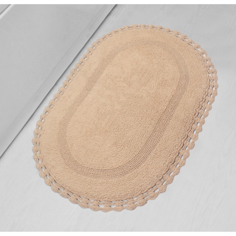 Hampton Contour Rug, Cotton Soft, Water Absorbent, Non Slip U Shape Contour Rug Machine Washable 20"x20" Contour