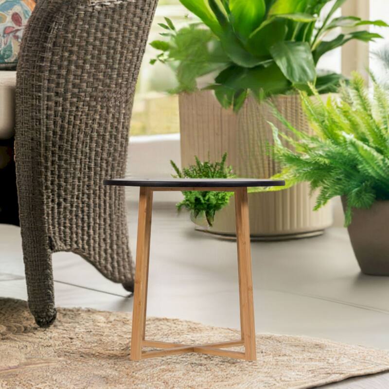 Solid Bamboo Frame Side Table