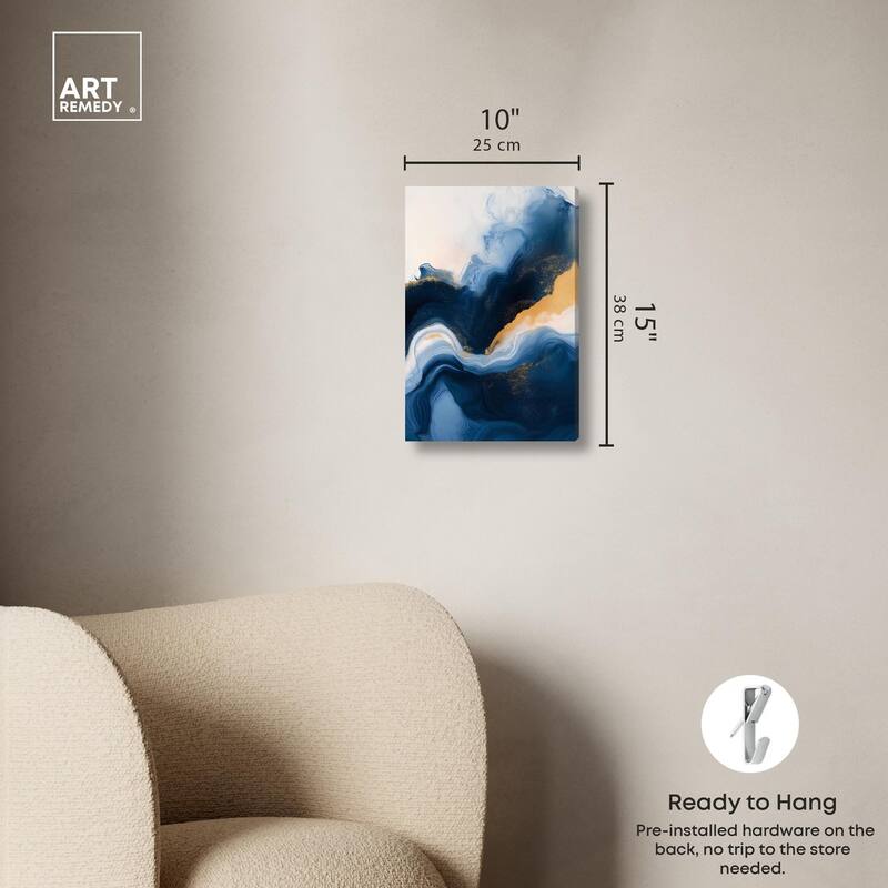 Blue Deep III Canvas by Art Remedy, Gallery Wrapped