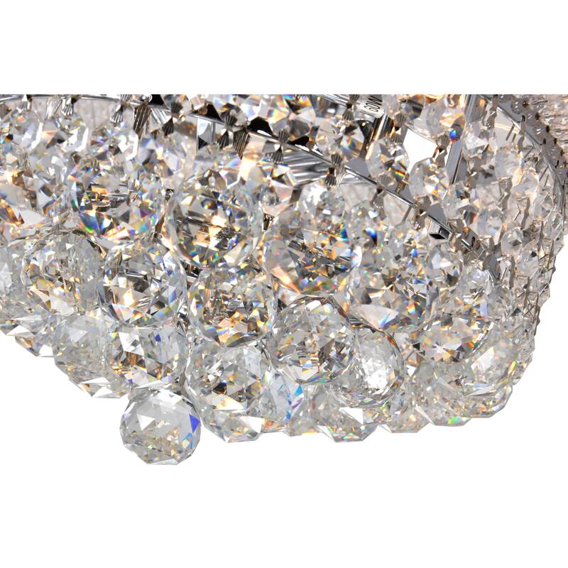 Empire 3 Light Flush Mount With Chrome Finish