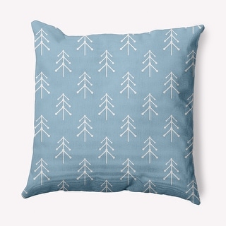 Patterned Trees Winter Soft Spun Polyester Decorative Throw Pillow