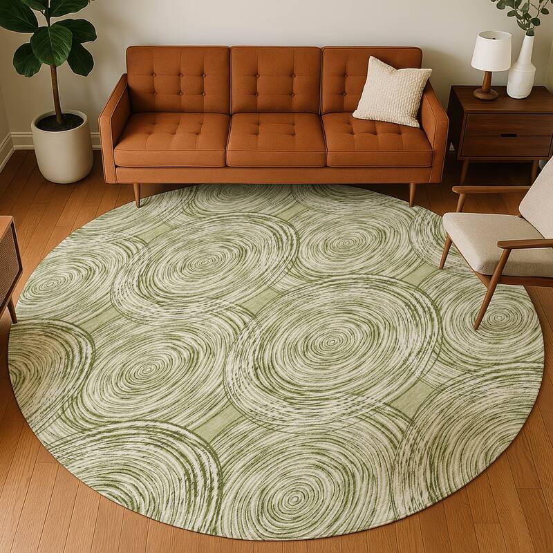 Machine Washable Indoor/ Outdoor Modern Pune Chantille Rug