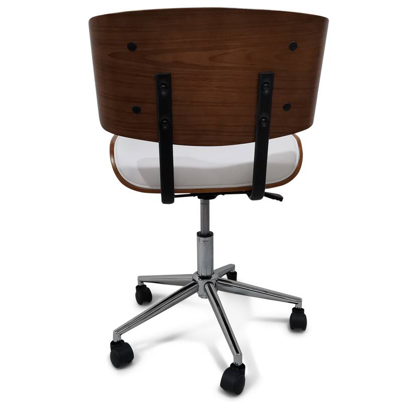WYNDENHALL Perry Swivel Adjustable Executive Computer Bentwood Office Chair - 22 W x 25 D x 34.1 H