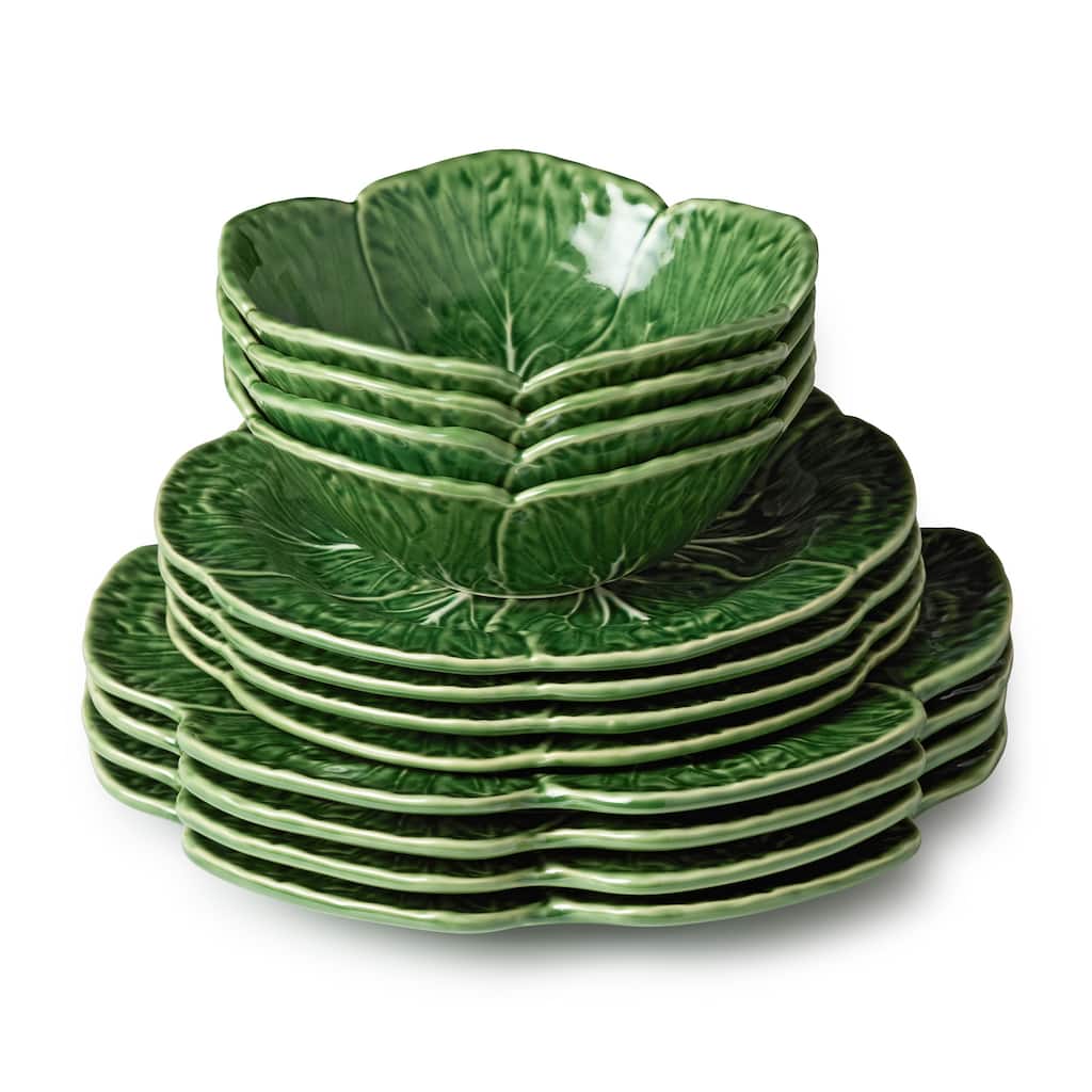 Certified International Le Jardin Cabbage 12pc Dinnerware Set