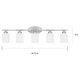 preview thumbnail 2 of 5, Dixon 37-inch 5-light Modern Bath/ Vanity Fixture w/ Soft White Glass