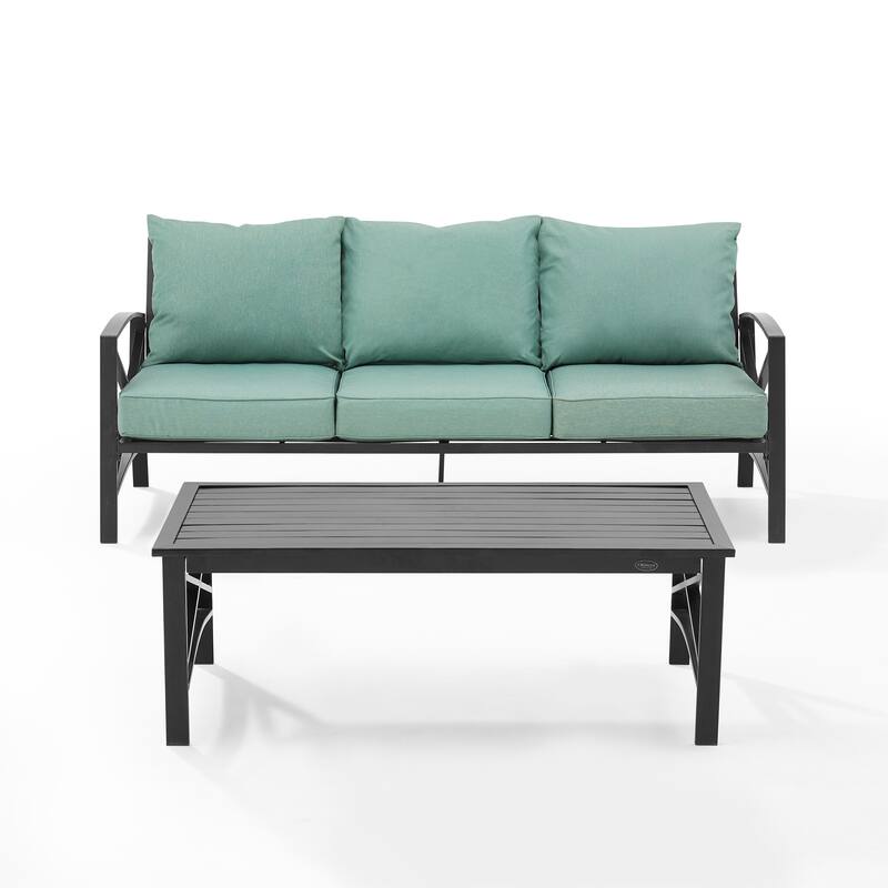 Crosley Kaplan 2Pc Outdoor Sofa Set - 79 W x 65 D x 32 H