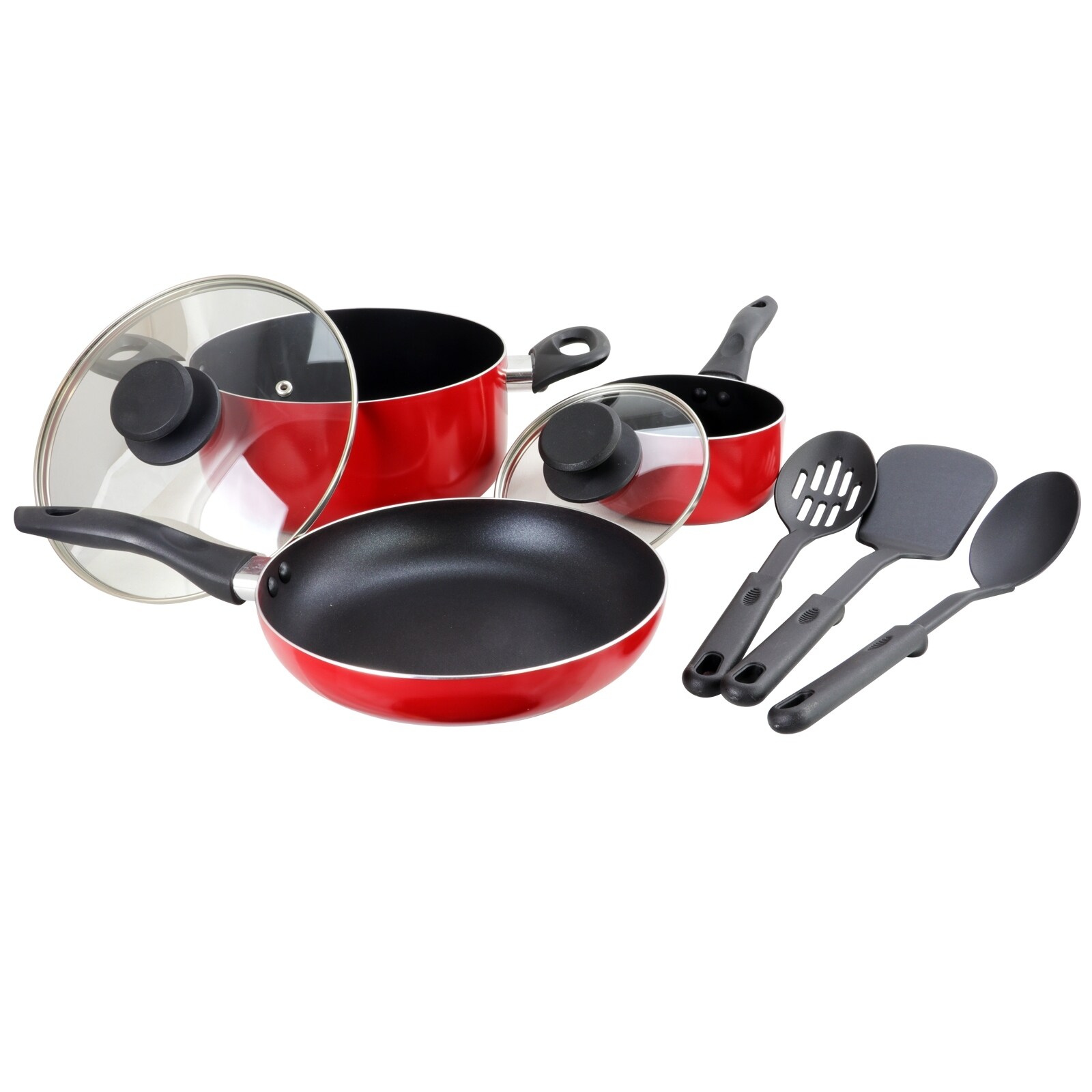 12800 Brights Nonstick Cookware Pots And Pans Set, 10 Piece