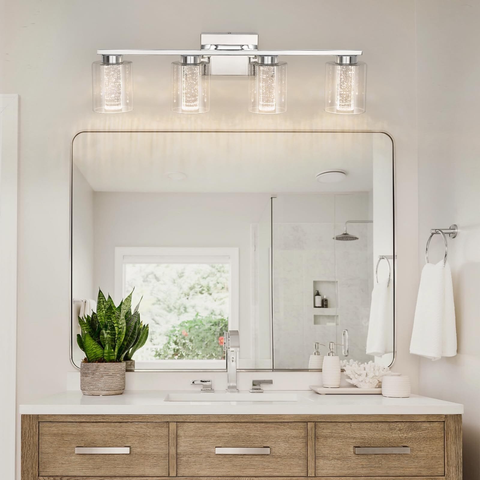 Chrome vanity lights for bathroom hotsell