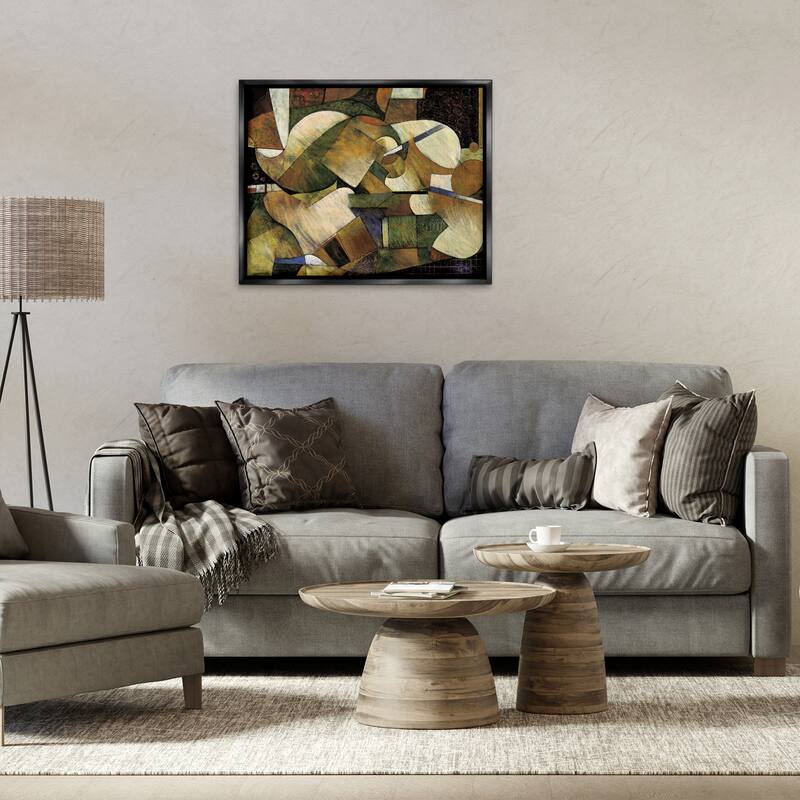 Stupell Expressive Geometric Abstraction Framed Floater Canvas Wall Art Design By Jonathan Parsons