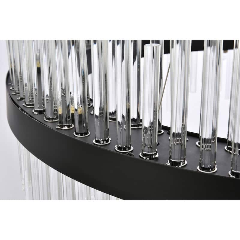 Indigo Home round crystal pendant in black