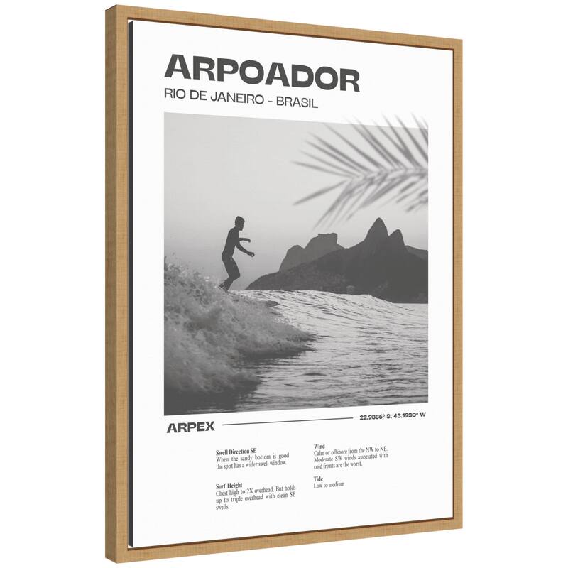 Kate and Laurel Ro ide Janeiro (28x38in) by Honey Island Studio Framed Canvas Wall Art Print - 18 x 24