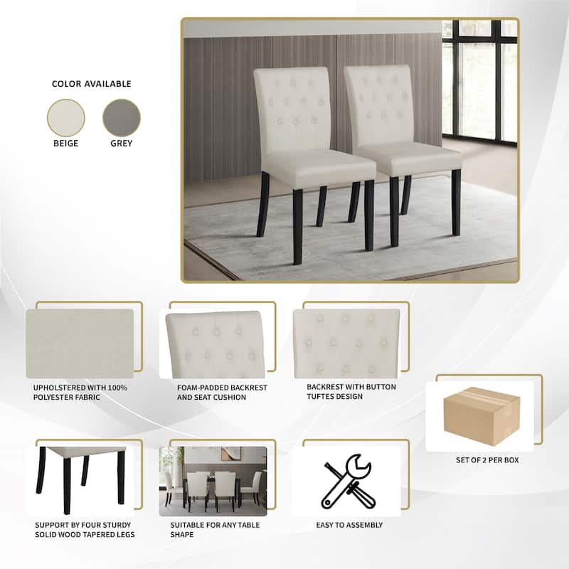 CraftPorch Glam Wooden Dining Chair