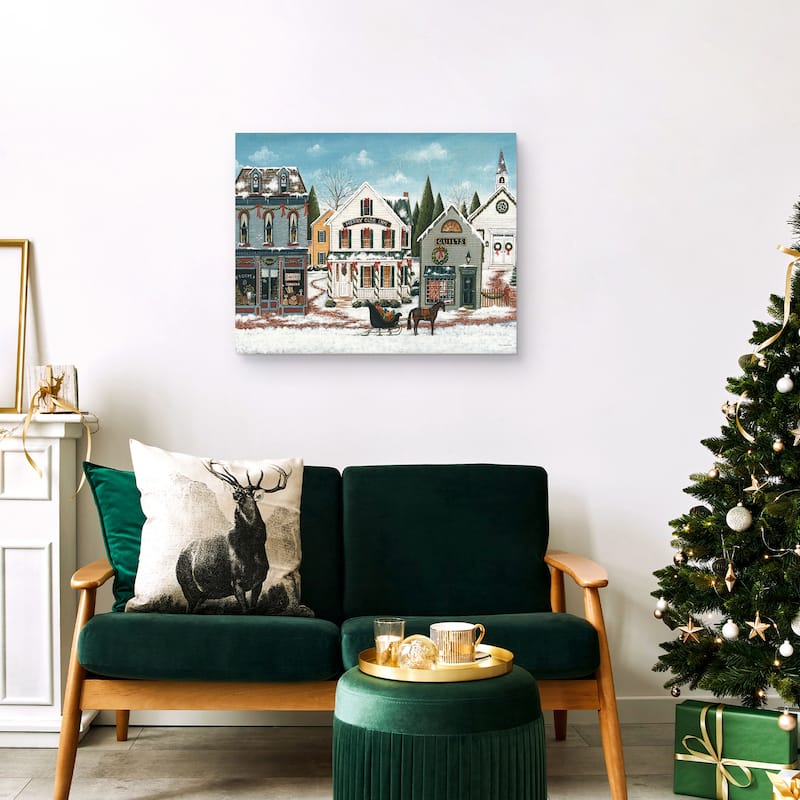 Christmas Village I by David Carter Brown Canvas Art Print