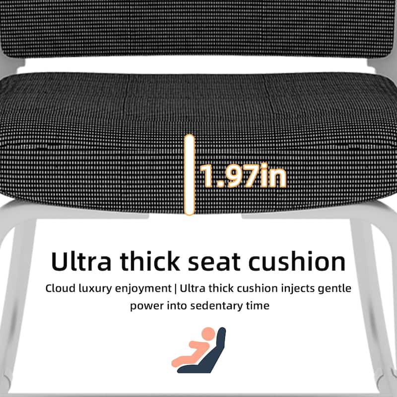 Roomfitters Minimalist Modern Office Chair - Metal Frame, Soft & Comfortable, Home & Office Use