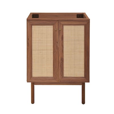 Swiss Madison Chaux 24" Freestanding Bathroom Vanity Cabinet without Top in Brown Oak
