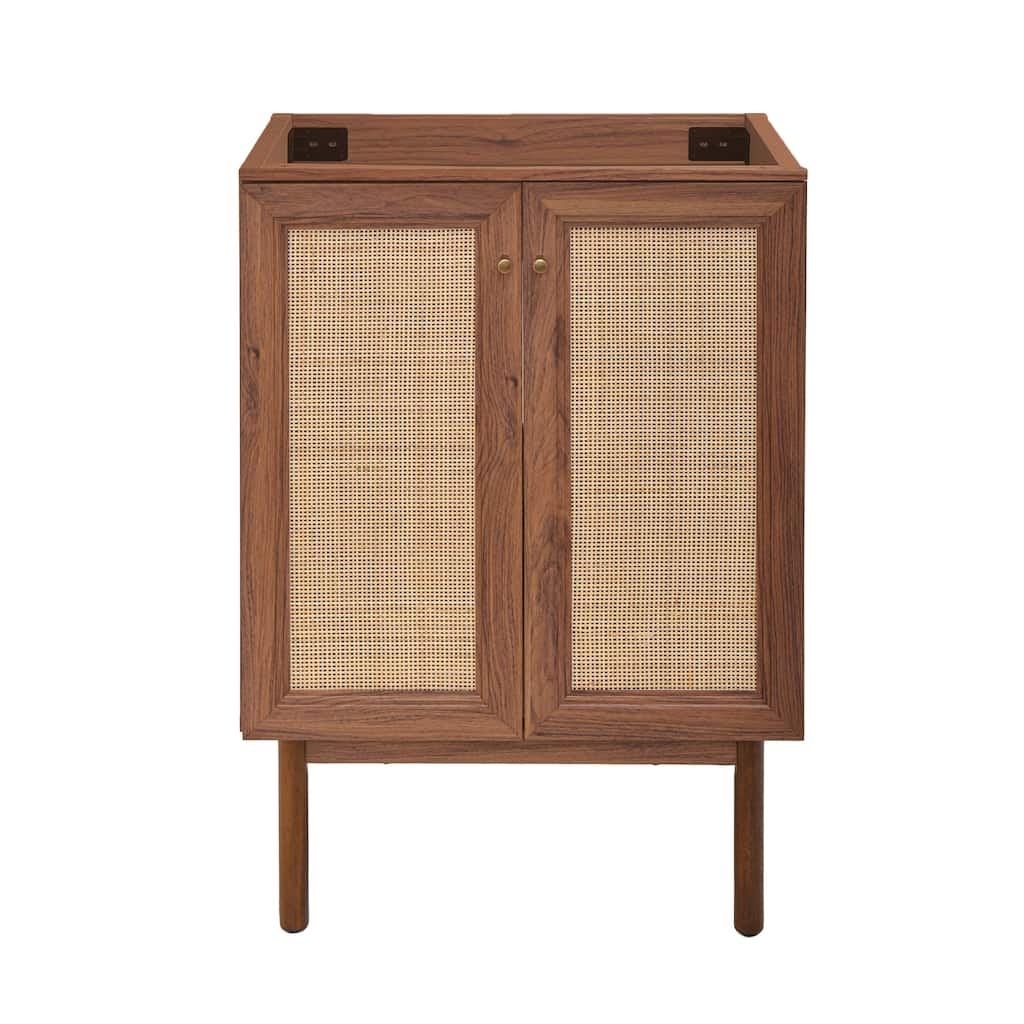 Swiss Madison Chaux 24" Freestanding Bathroom Vanity Cabinet without Top in Brown Oak