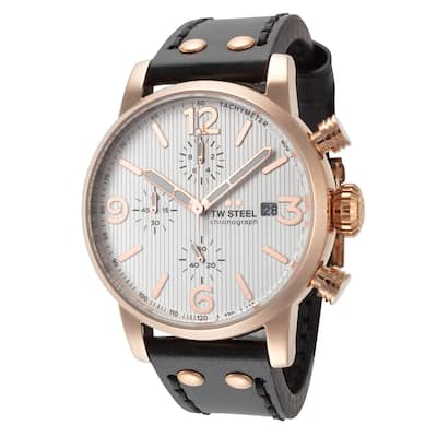TW Steel Men's Maverick 45mm Quartz Chronograph Watch TWS-MS73 - White - N/A