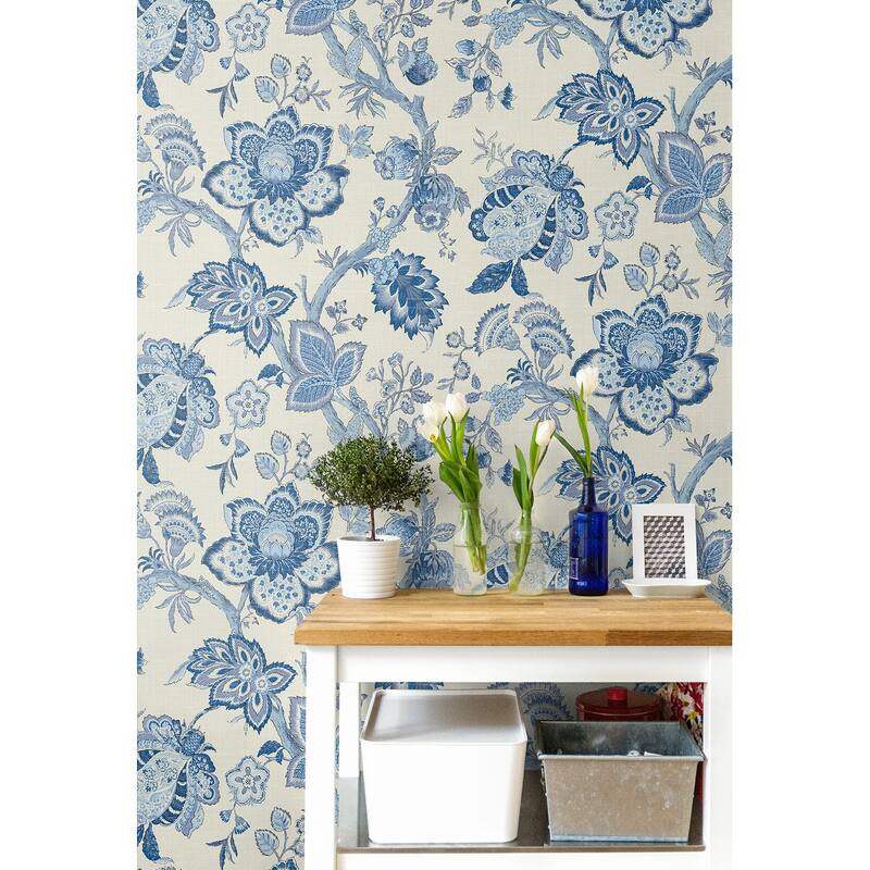 Seabrook Designs Bernadette Jacobean Nonwoven Unpasted Wallpaper