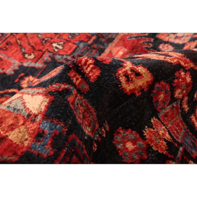 ECARPETGALLERY Hand-knotted Anatolian Vintage Dark Navy Wool Rug - 4'4 x 9'2