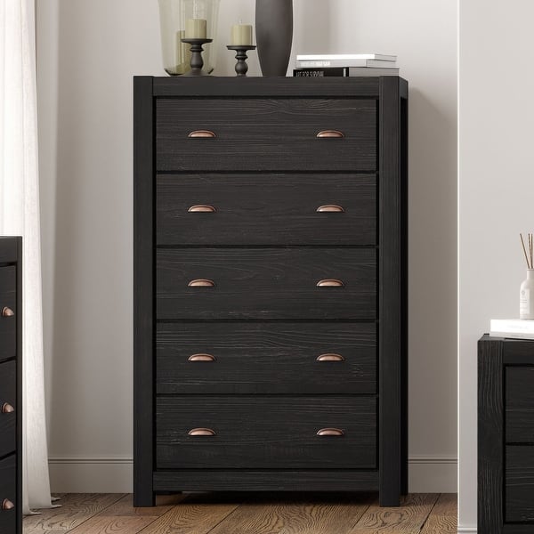 slide 2 of 22, Grain Wood Furniture Montauk 5-drawer Solid Wood Chest