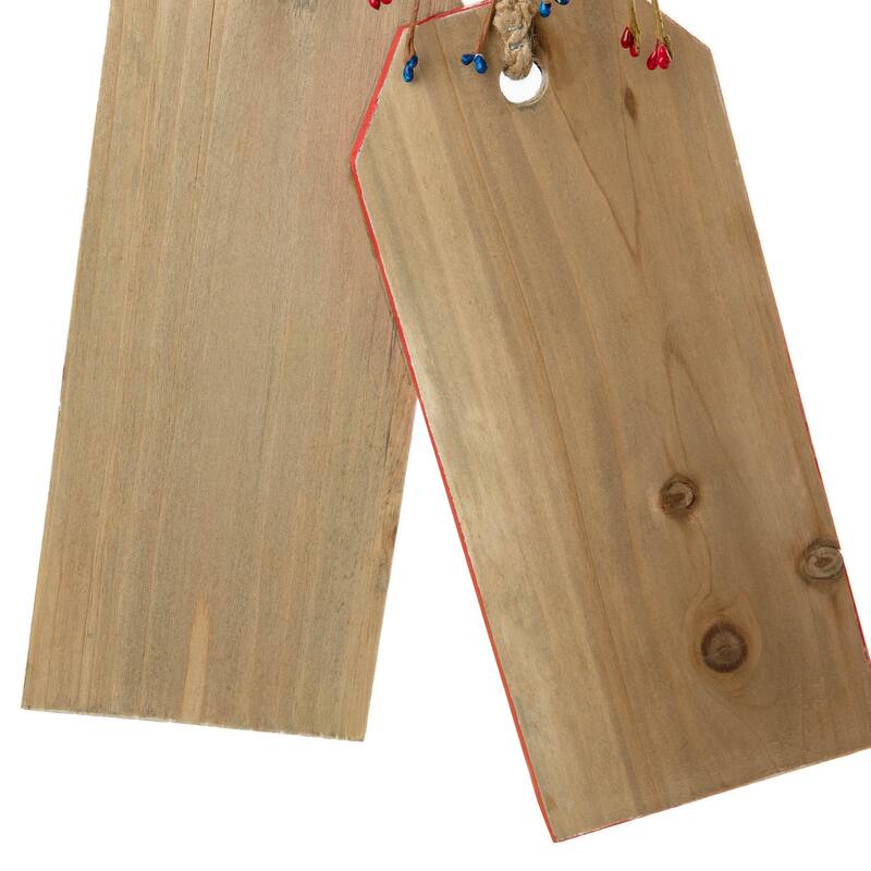 Glitzhome 24"H Wooden Valentine's Day/Patriotic/Americana/Easter Doorknob Hanging Decor