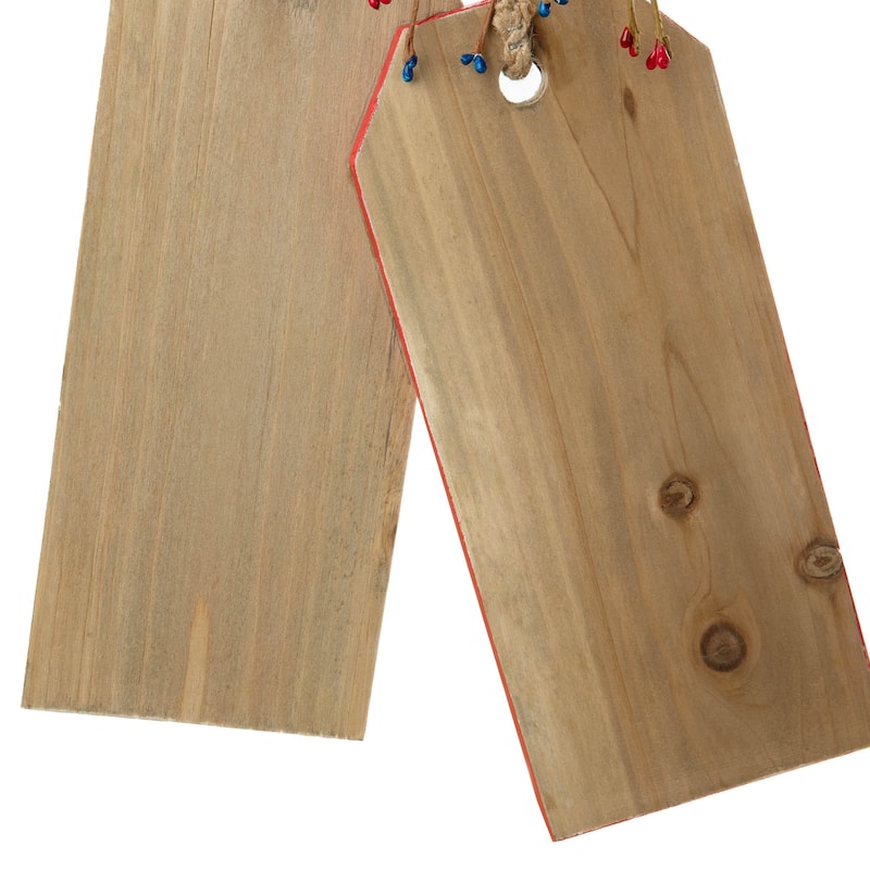 Glitzhome 24"H Wooden Valentine's Day/Patriotic/Americana/Easter Doorknob Hanging Decor