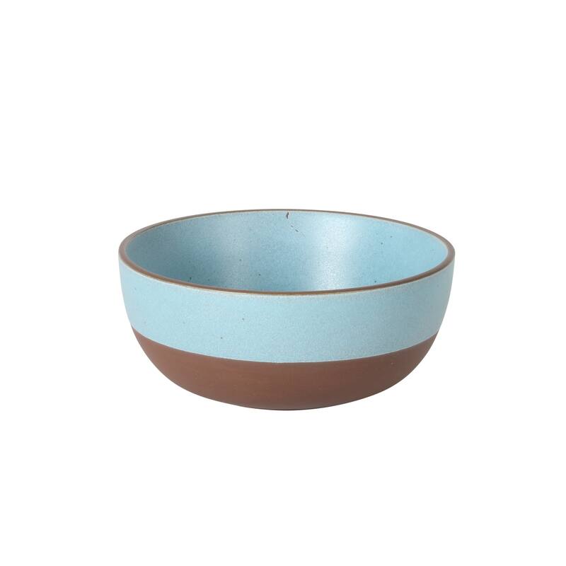 Gibson Elite William Crest 4 Piece Nesting Bowl Set, Stoneware Reactive Glaze, 5", 6.25", 7.5", 9", Prep & Serving Bowls