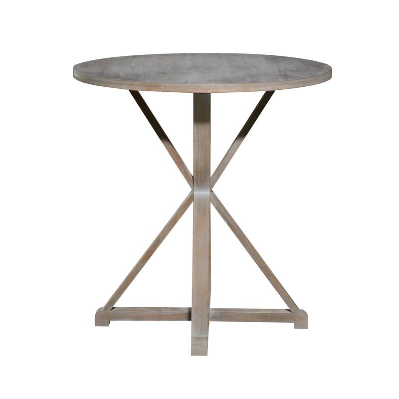Wood Accent Table with X Shaped Legs - White or Brown - Roche River Decor