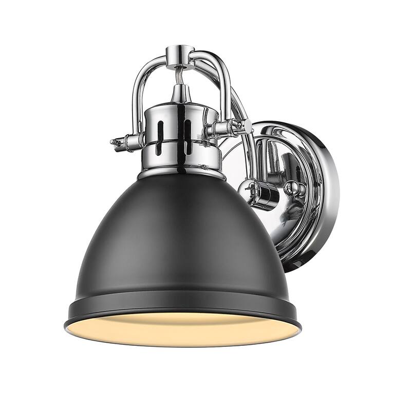 Golden Lighting Duncan Single Light 9" Tall Bathroom Sconce - Matte Black