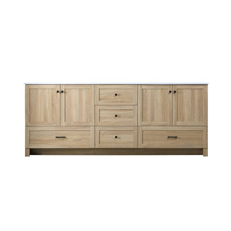 Elegant Lighting VF2884D Soma 84" Free Standing Double Basin Vanity
