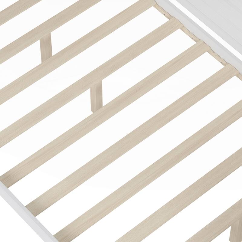 Wooden Daybed with Storage Shelves and Two Storage Drawers