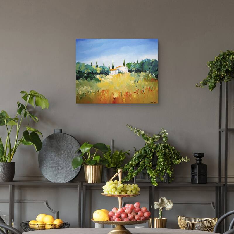 Landscape Tuscany by Hans Paus Canvas Art Print