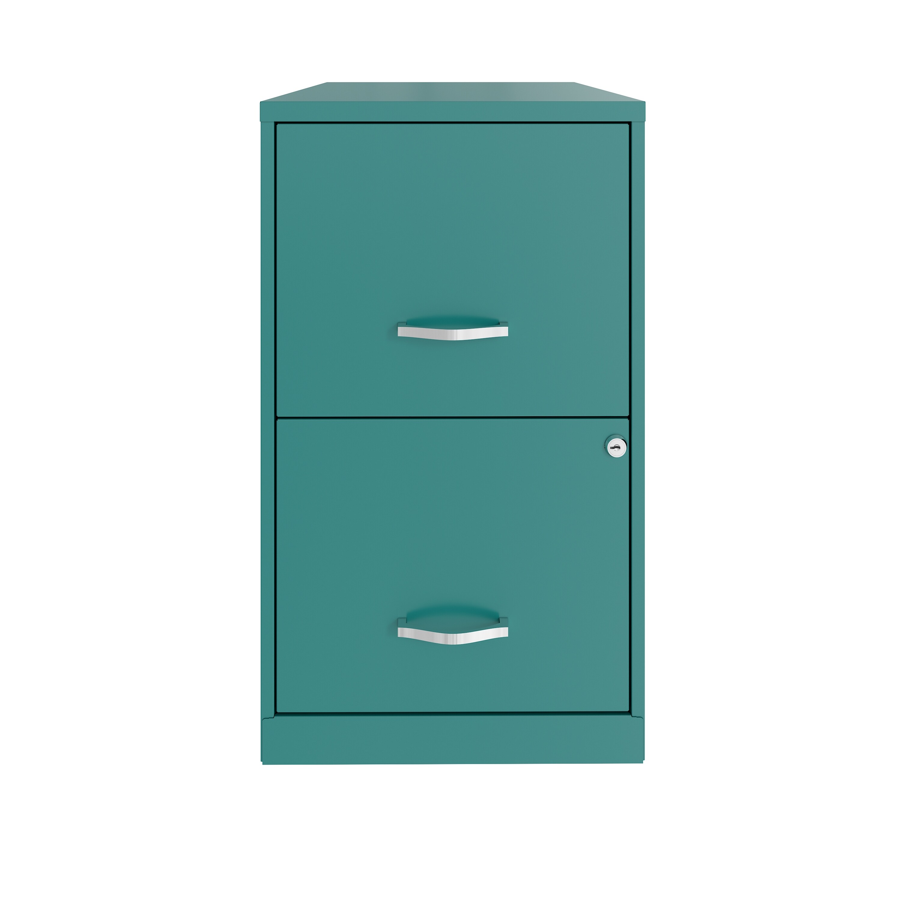 Space Solutions 18in. 2 Drawer Metal File Cabinet, Teal - On Sale