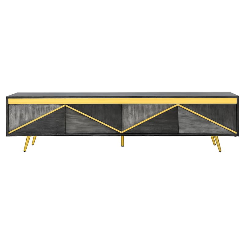 Moasis 78.7-inch Mid-Century TV Stand with 2 Cabinet