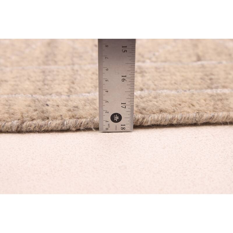 ECARPETGALLERY Hand-knotted Tangier Light Khaki Silk, Wool Rug - 5'0 x 7'9