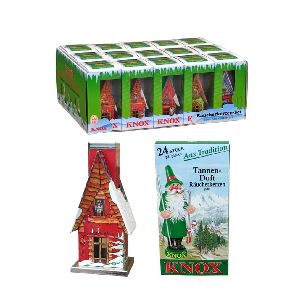 Set of 15 Knox Assorted Metal Incense Houses 13.5"