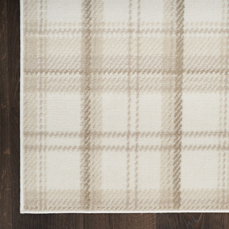 HomeRootsPlaid Country Rectangle Area Rug - 60' X '36' X '0.5