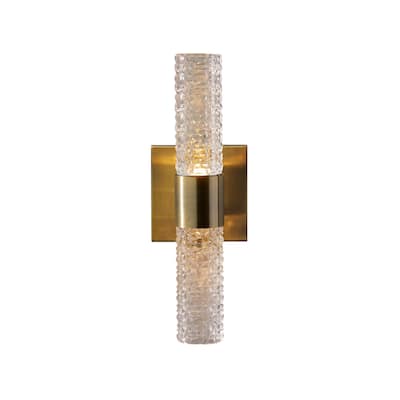 Adesso Antique Brass Harriet LED Wall Lamp