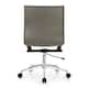 Set of 2 Modern Office Chairs, Upholstered PU Leather Ribbed Armless Mid Back with Metal Frame, Adjustable Height, Tilt