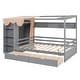 preview thumbnail 8 of 40, Full Size Wood House Bed with Drawers and Wardrobe