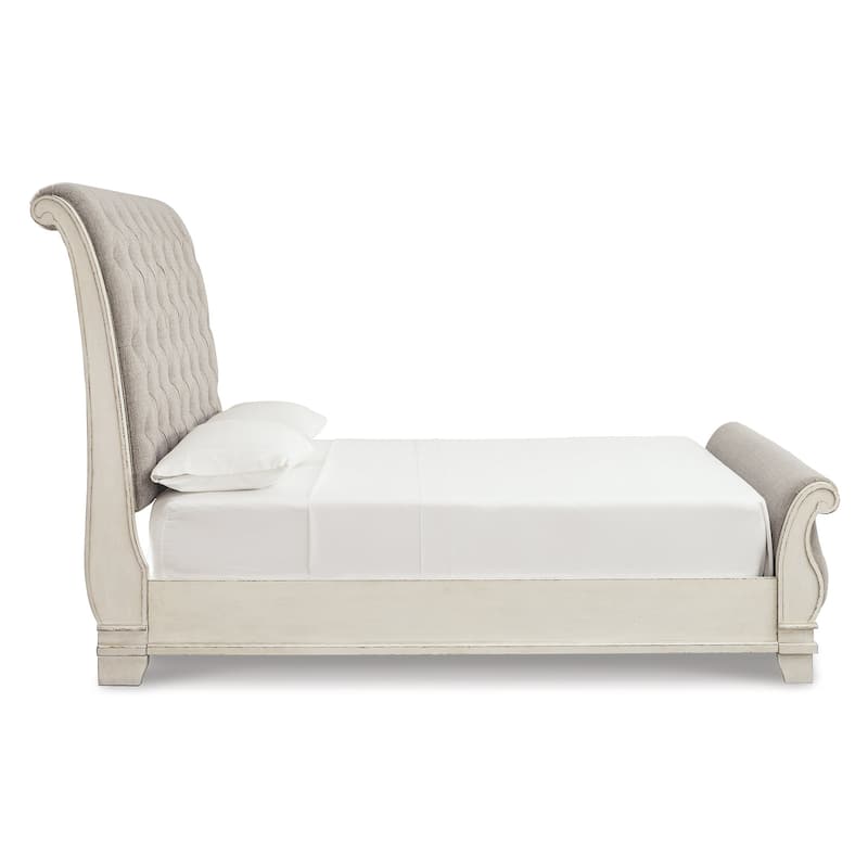 Signature Design by Ashley Realyn White/Gray Sleigh Bed