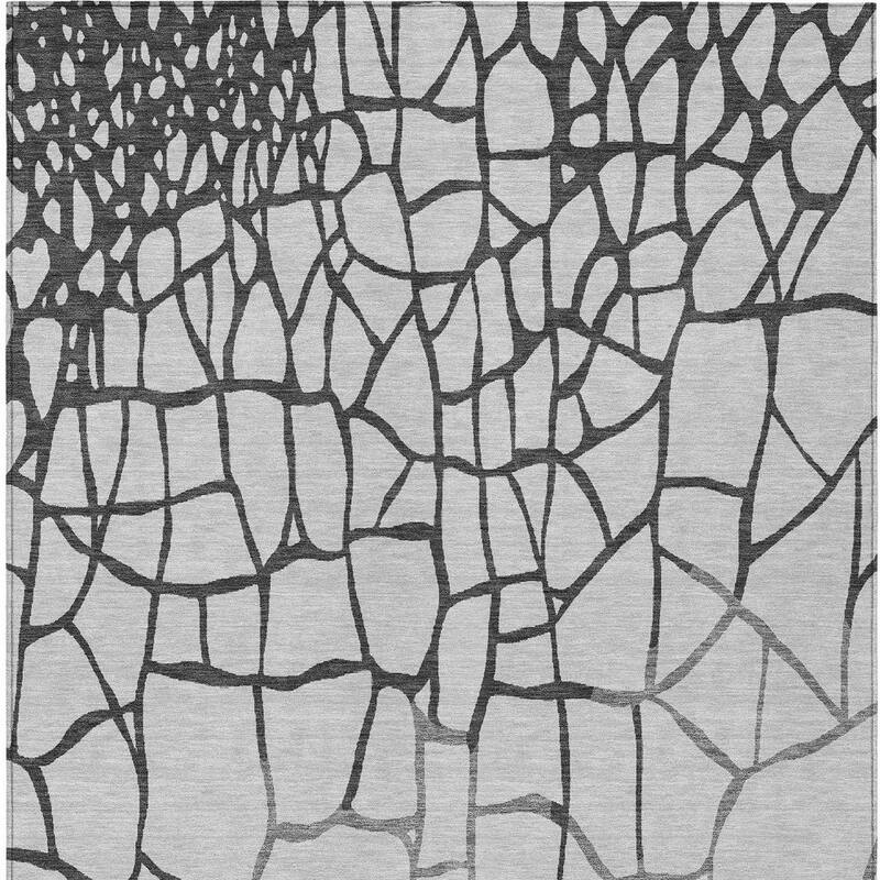 HomeRoots Abstract Transitional Rectangle Outdoor Rug