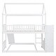 preview thumbnail 13 of 16, Twin Over Full Bunk Bed with Slide,House Bed with Slide